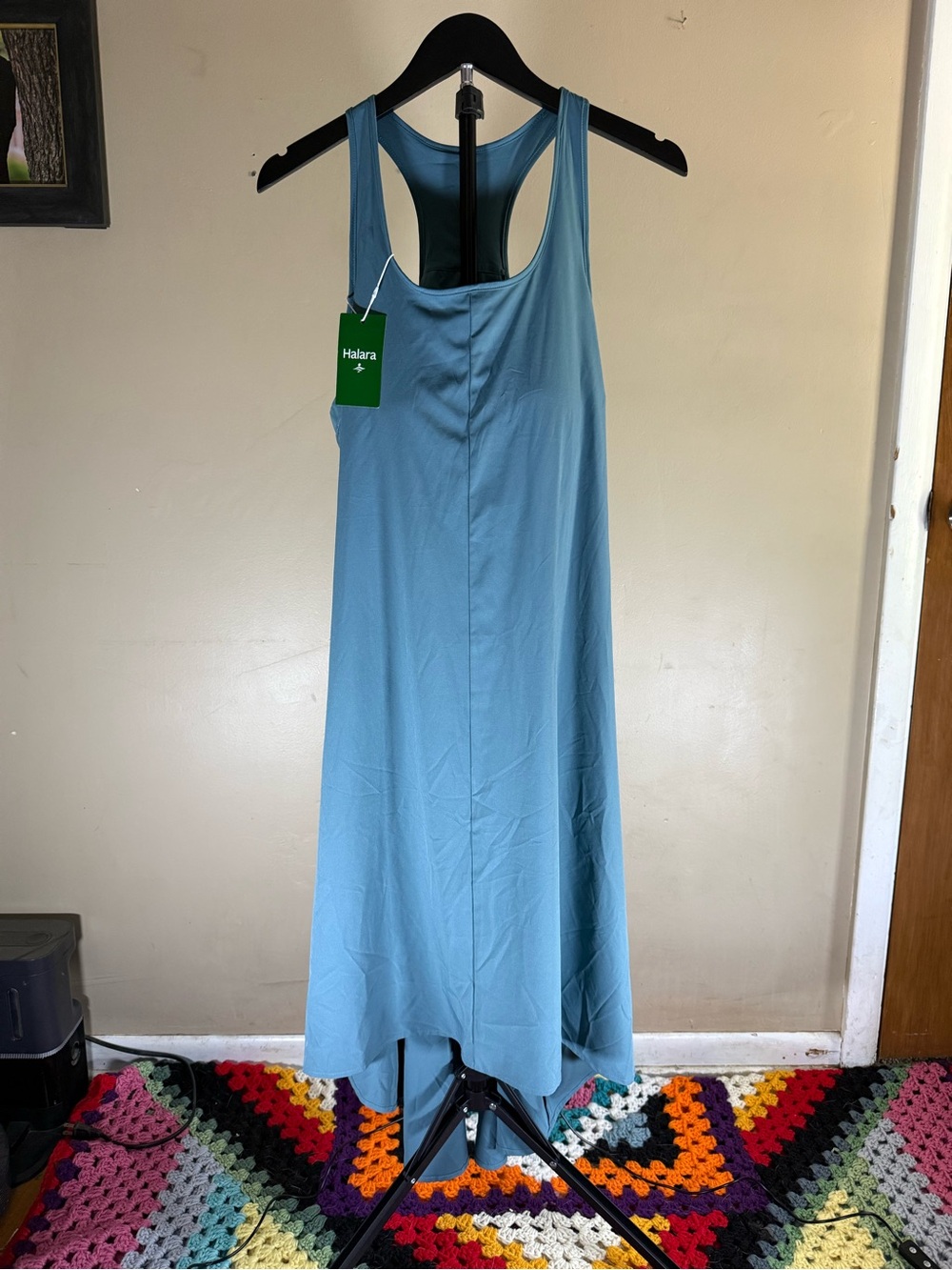HALARA Light Sky Blue Racerback Maxi Dress